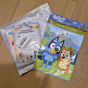 Bluey Birthday Party Bags & Invitations